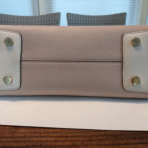 Michael Kors Mercer Medium Tri-Color Pebbled Leather Belted Satchel - Picture 13 of 14